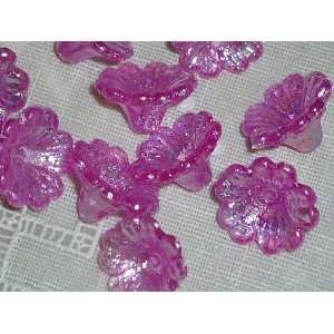   AB Shimmer Wave Petunia Plastic Flower Beads Arts, Crafts & Sewing