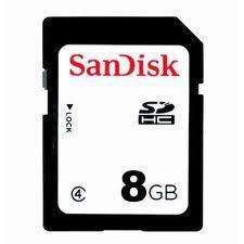 Sandisk 8GB SD Card, Class 4, SDHC Secure Digital Memory, Brand New 