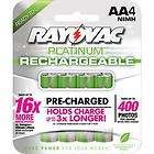 rayovac platinum pre charge d aa rechargeab le batteries $ 10 40 5 % 