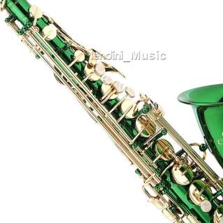 NEW GREEN LACQUER BRASS ALTO SAXOPHONE OUTFIT+$39GIFT  