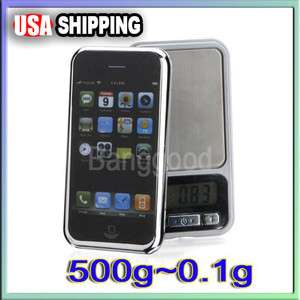   1g x 500g Digital Pocket Jewelry Scale Mini Electronic LCD Gram Scales