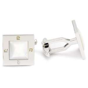 Pierre Cardin Force White Mother of pearl Mens Cufflinks