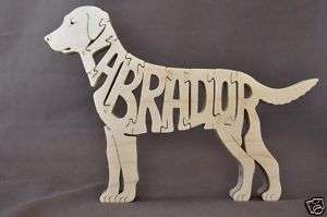 Labrador Retriever Dog Wooden Toy Scroll Saw Puzzle  