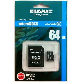   64GB Class 6 MicroSDXC Memory Card High Speed with SD Adapter  