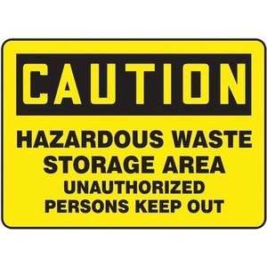   STORAGE AREA UNAUTHORIZED PERSONS KEEP OUT Sign   7 x 10 Plastic