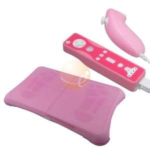  Skin Case for Wii Fit Balance Board (Pink) + Skin Case for Wii 