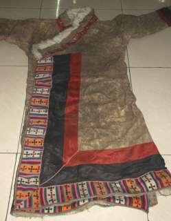 Authentic Nice Antique Tibetan Folk Wool Sheepskip Coat  