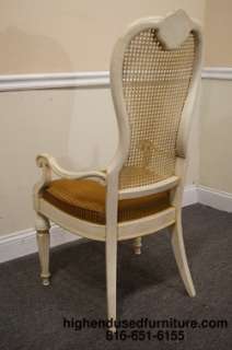   Marchesa French Provincial Cane Back Carved Shell Arm Chair  