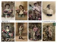 LUNAGIRL COLLAGE SHEETS on CD SET #5 vintage images art digital 