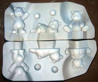 Clay Magic~THREE TIRED TEDDYS,bears~J 884~Ceramic Mold  
