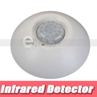 New Red LED Wired Ceiling Smoke Detectors Low Infrared Alarm  
