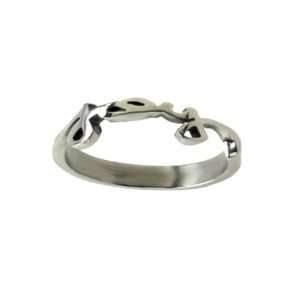  Girls Stainless Steel Cursive Joy Christian Purity Ring Jewelry