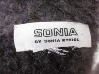 SONIA RYKIEL Dark Gray Double Button Cardigan Sweater L  
