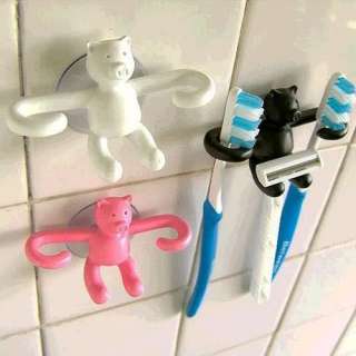 Home Bathroom Pig Toothbrush SpinBrush Shaving Razor Suction Hook 