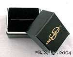 The ring comes in a two piece black ring box ring box 