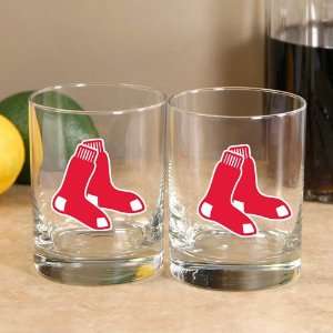 Boston Red Sox Two Pack Executive Glass Set Sports 