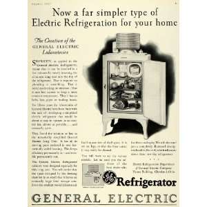  1927 Ad Antique Refrigerator General Electric Cleveland 