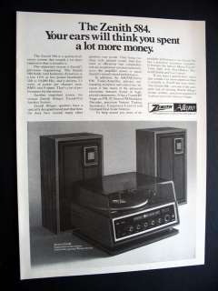 Zenith Allegro 584 Stereo System 1976 print Ad  