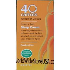   40 Carrots Retinol Rich Skin Care Carrot Acai Sleep Cream 2oz. Beauty