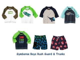 Gymboree Boys Swimwear Rush Guard Trunks Swim Shorts 3 6 12 18 24 mo 
