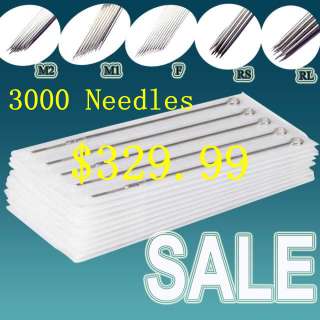 200 DISPOSABLE TATTOO NEEDLES AND TUBES GRIP KIT  