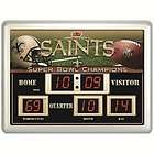 New Orleans Saints Scoreboard Digital Wall Clock & Temp  