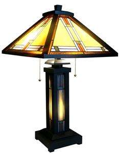 Mission Tiffany Style Stained Glass Table/Desk Lamp 15  