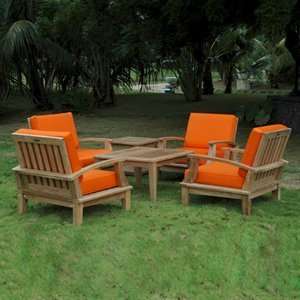   Teak Set 114 45099 Brianna Deep Seating Lounge Patio, Lawn & Garden