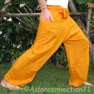 Our high quality fisherman pants are hand made in Thailand of strong 