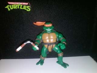 TEENAGE MUTANT NINJA TURTLES MICHAELANGELO W WEAPON NM+ 2002 TMNT 