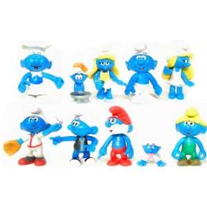  Smurfs Collectible Mini Figures Set Of 10 Toys & Games