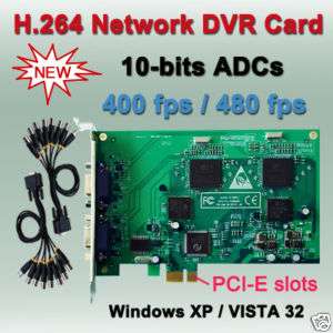 16CH 400/480fps CCTV Video Capture Network IP DVR card  