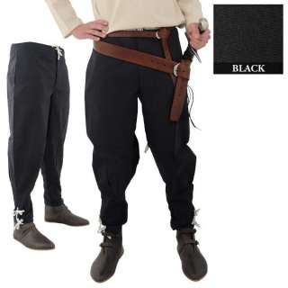 MEDIEVAL RENAISSANCE PIRATE MUSKETEER VIKING Mens All Period Black 