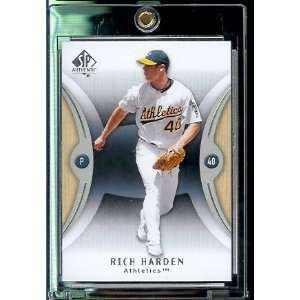  2007 Upper Deck SP Authentic # 84 Rich Harden   Athletics   MLB 