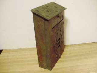VINTAGE ARTS & CRAFTS MOVEMENT MISSION COPPER WALL MOUNT MAILBOX 