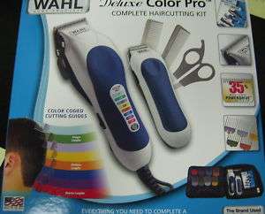 WAHL DELUXE COLOR PRO COMPLETE HAIRCUTTING KIT 21 PC  