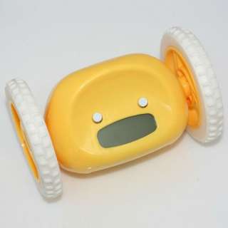 Love Cute Nanda Clocky Mobile Walky Alarm Clock Color Yellow for Kids 