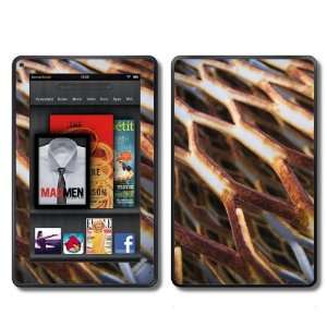  Kindle Fire Skins Kit   Rusty Metal Grate Fence   Skins Decals 