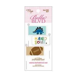  Bella Blvd Stick Pin Paper Flags 3/Pkg Boy; 8 Items/Order 