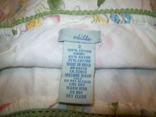Odille Off White Floral Print Handkerchief Hem Skirt 2  