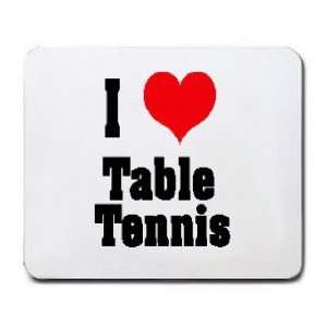  I Love/Heart Table Tennis Mousepad
