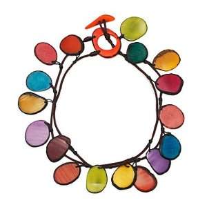 Multi Color Double Tagua Necklace 