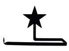 BLACK IRON PAPER TOWEL HOLDER   COUNTRY STAR DESIGN