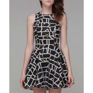  Dusen Dusen Tennis Dress In Cutout Print 