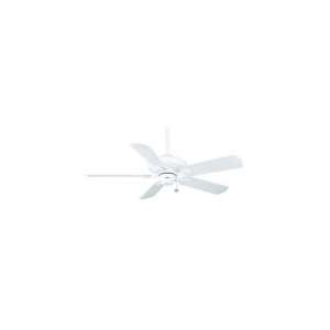   Three Speed Pull Chain 5 Blade Ceiling Fan in Navajo White Home