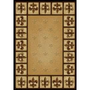  NEW Durable Area Rugs Carpet Fleur de Lys Linen 8x11 