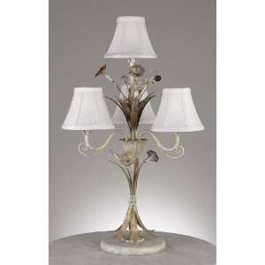   Pastel Wash Trumpet Flower Rustic / Country Four Light Up Lighting