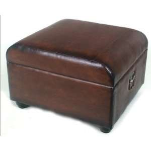   YWLF 2187 Ottoman Trunk with Lid Fabric Brown Furniture & Decor