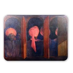  Turbans at the Window (oil on canvas) by   Mouse Mat 