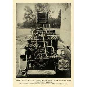  1909 Print Dennis Turbine Fire Engine Hose Pump Machine 